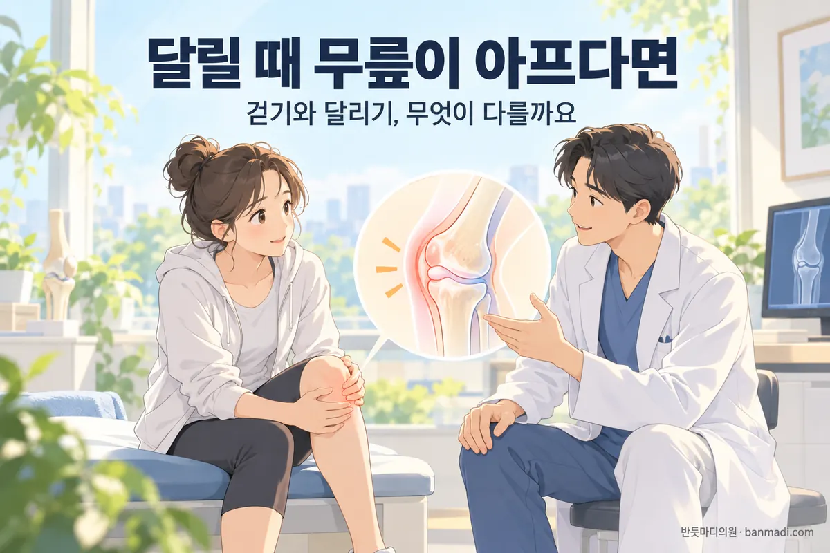 걸을 때는 괜찮은데 달릴 때 무릎이 아프다면