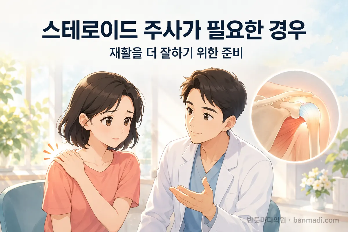 어깨 통증에서 스테로이드 주사가 필요한 경우 -> 재활을 더 잘하기 위한 준비