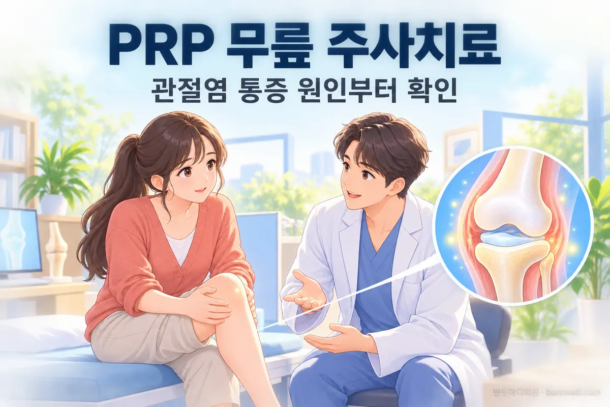 무릎 관절염의 치료, PRP 자가혈 줄기세포 무릎 주사치료