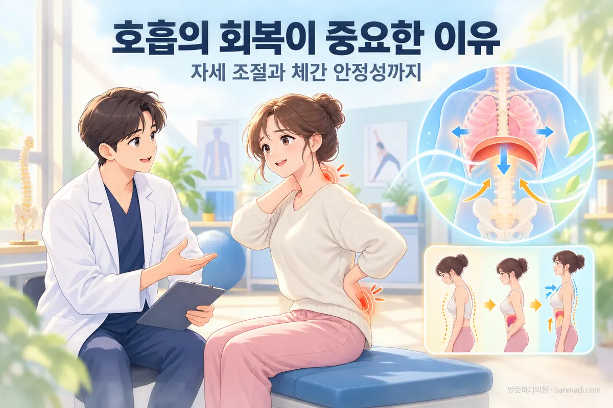 목,허리통증에서 호흡의 회복이 중요한 이유