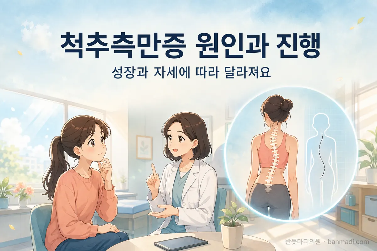척추측만증의 원인과 진행과정