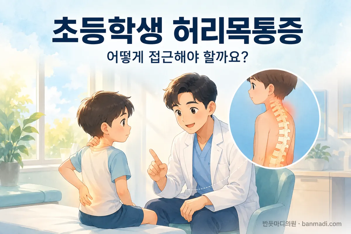 내 아이가 허리통증 목통증을 호소할때 - 초등학생 허리통증 목통증은 어떻게 접근해야 할까요?