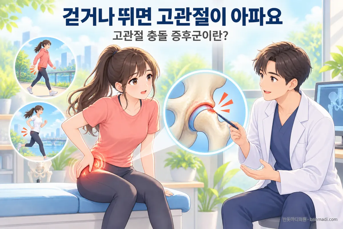 걷거나 뛰면 고관절이 아파요 - 고관절 충돌 증후군에 대해